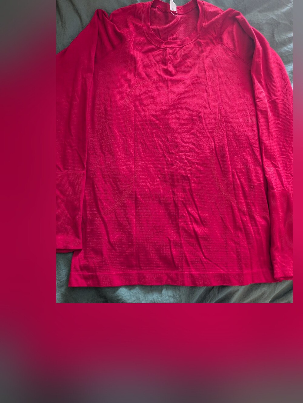 lululemon athletica Long Sleeved Swiftly. Red